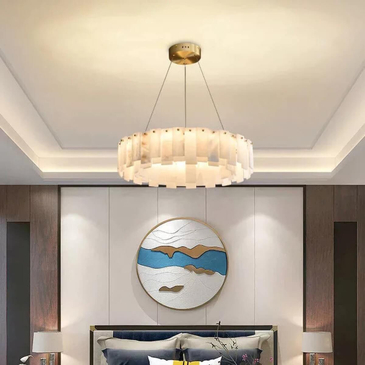 Spanish Alabaster Chandelier Light – 800MM Diameter