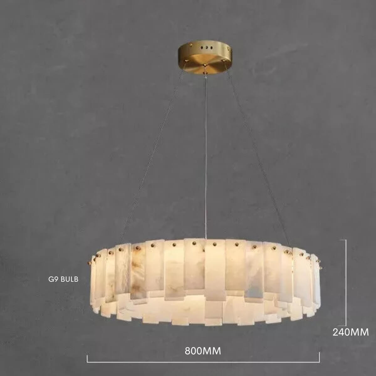 Spanish Alabaster Chandelier Light – 800MM Diameter
