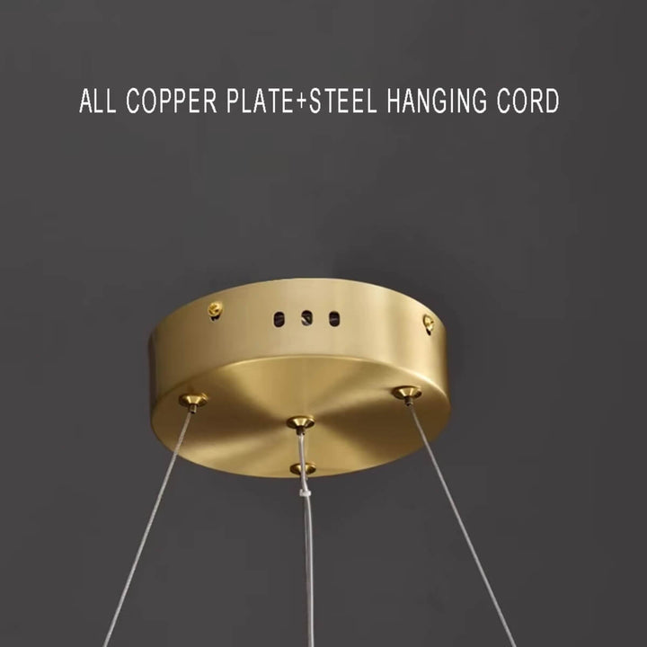 Spanish alabaster light with G9 bulb featuring all copper plate and metal cord – elegant natural stone pendant with warm metallic accents.