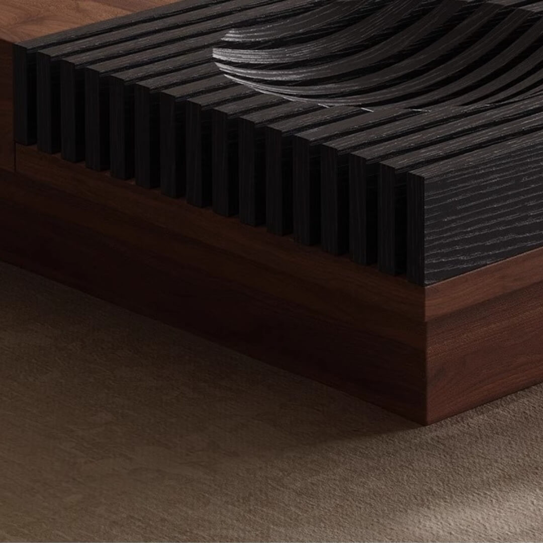 Square Walnut Coffee Table:  Blend of Modern Design &amp; Craftsmanship