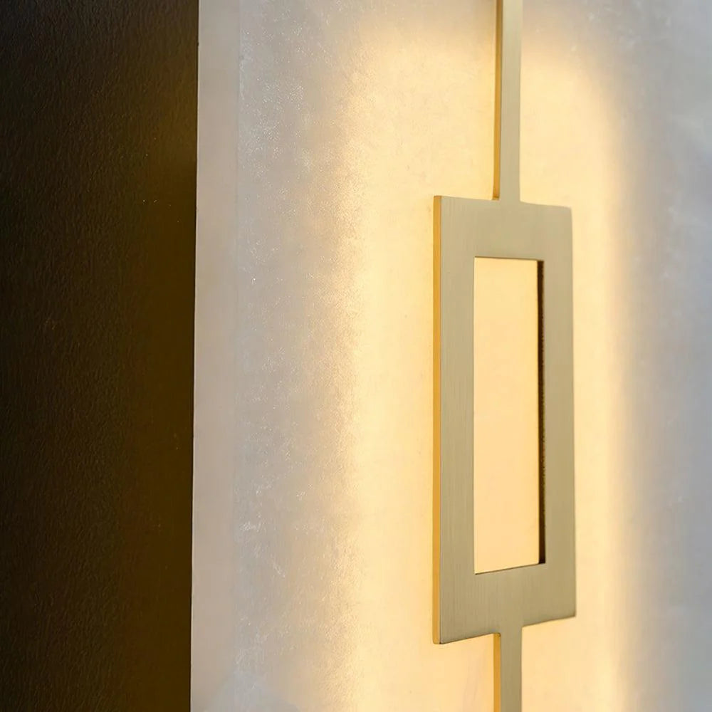 Square Alabaster Wall Lamp - Pre Order