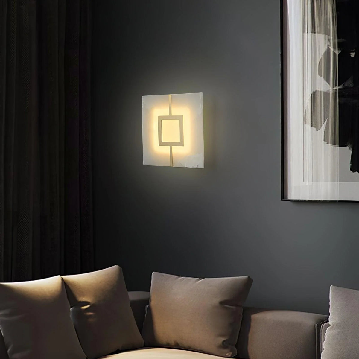 Square Alabaster Wall Lamp - Pre Order