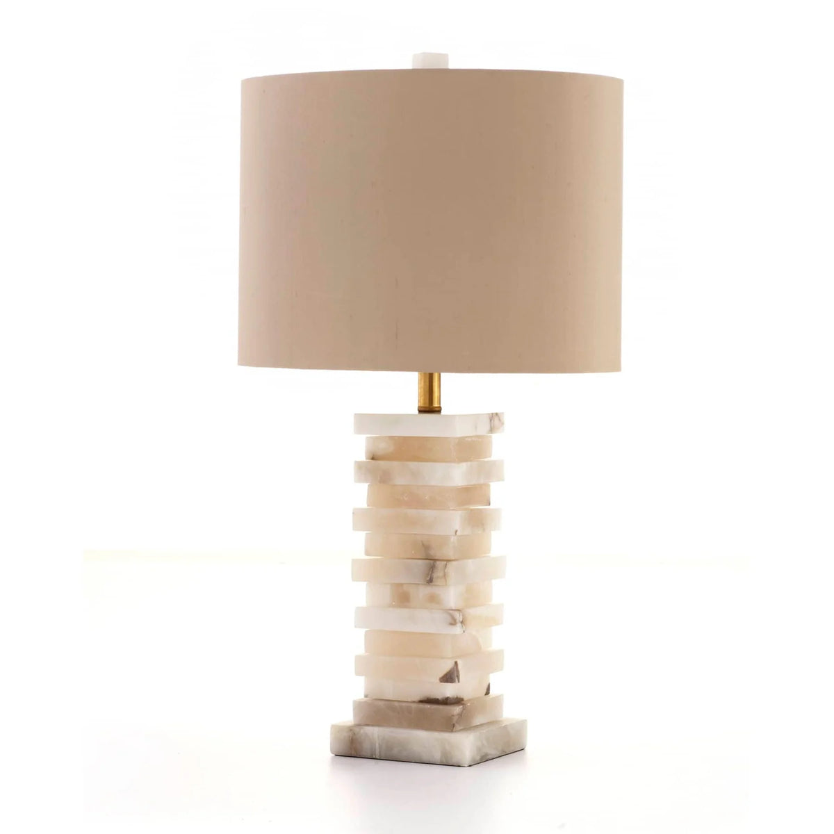 Stacked Alabaster Table Lamp - Pre Order
