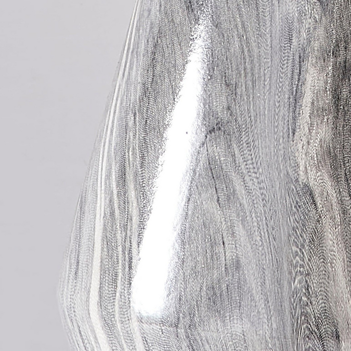 Close-up showing design details of Sterling marble table lamp with diamond shape