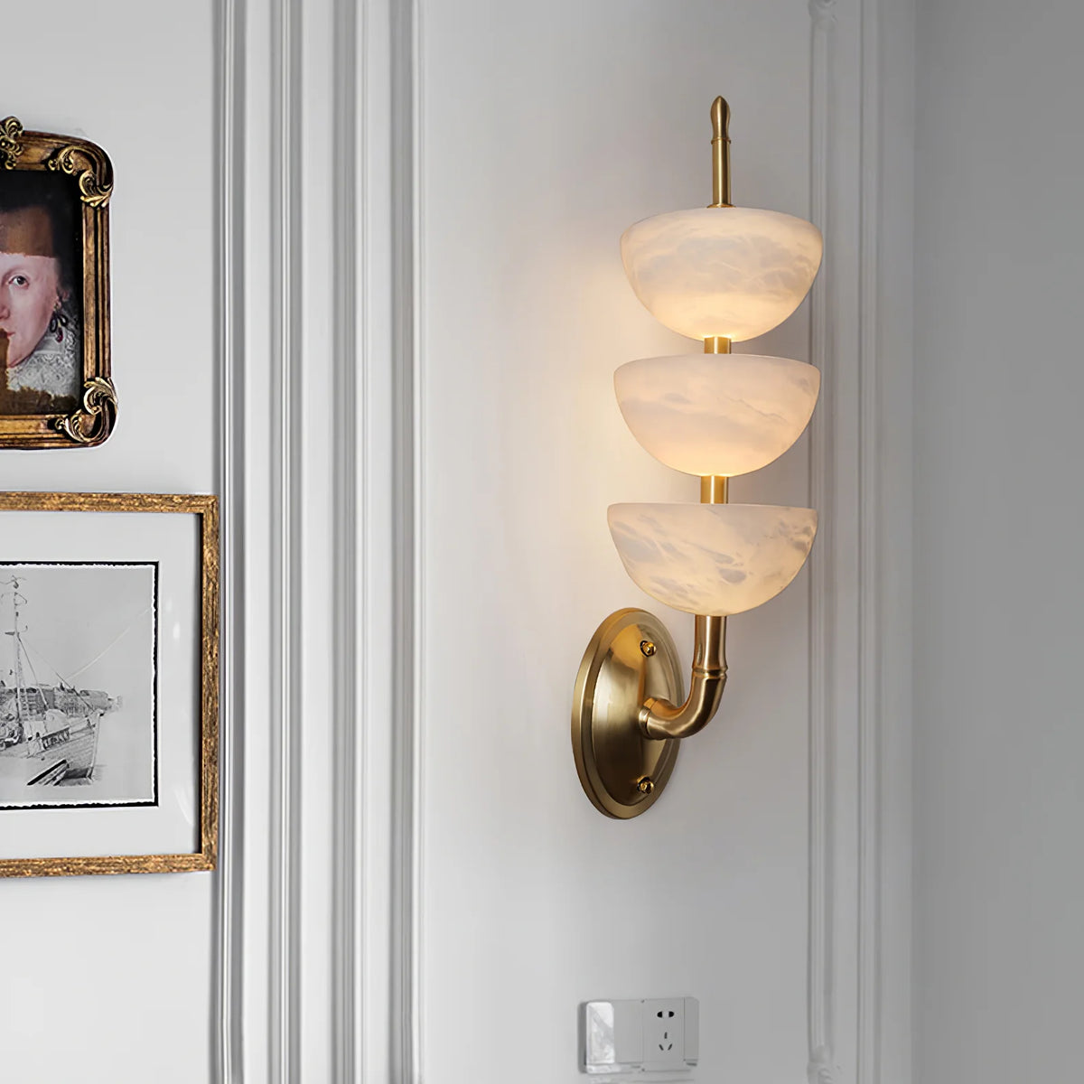 Triple Alabaster Wall Sconce - Pre Order