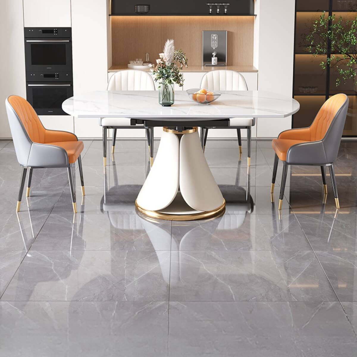 Tundra-M332-Premium-Round-Rotating-Dining-Table-elegant-interior-Australia-4