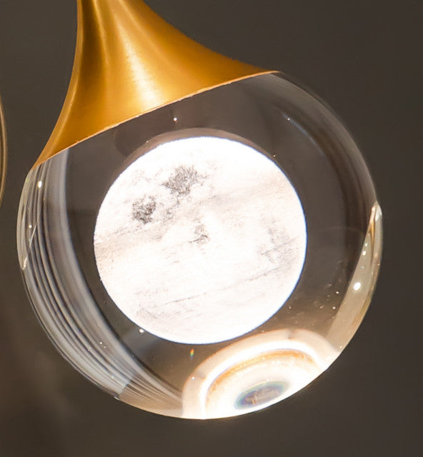 Detailed close-up view of Twinkle large chandelier highlighting the sparkling ball-shaped crystals and fine craftsmanship