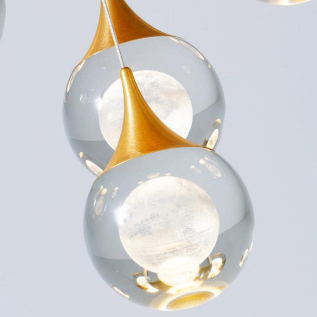 Detailed close-up view of Twinkle large chandelier highlighting the sparkling ball-shaped crystals and fine craftsmanship