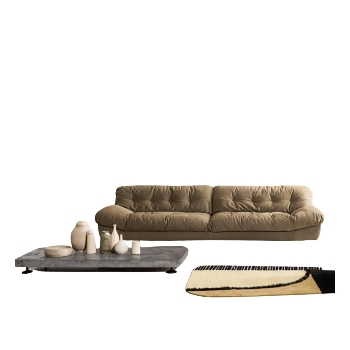 Anastasia Premium Leather 3-Seater for Living Room (Custom made)