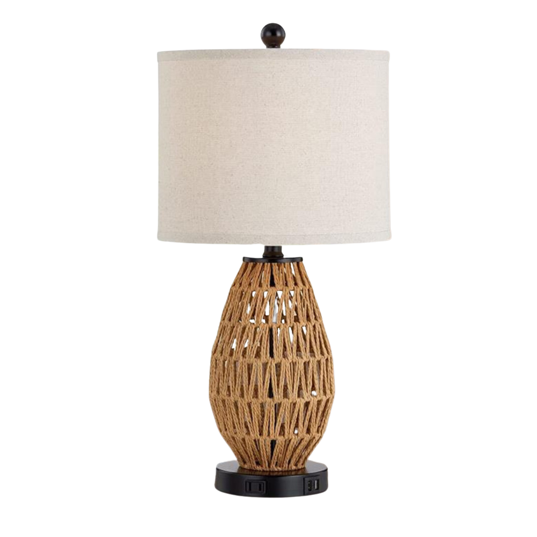 Aliya Rattan Body Table Lamp (Custom made)