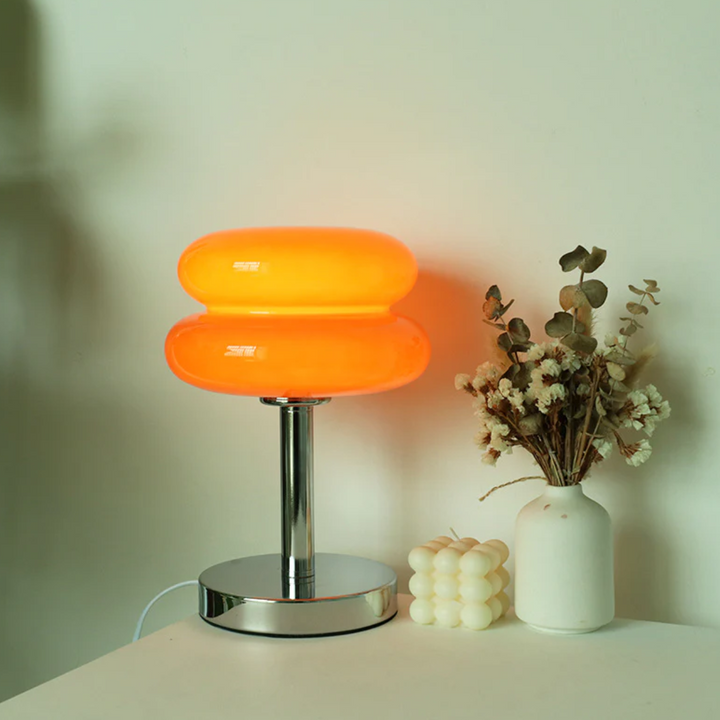 Virgo mushroom-shaped LED bedside table lamp, modern ambient lighting for elegant interiors