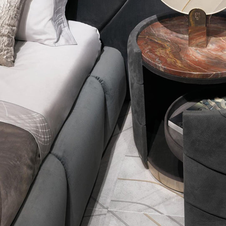 Visionnaire modern bed side table drawer pulled open