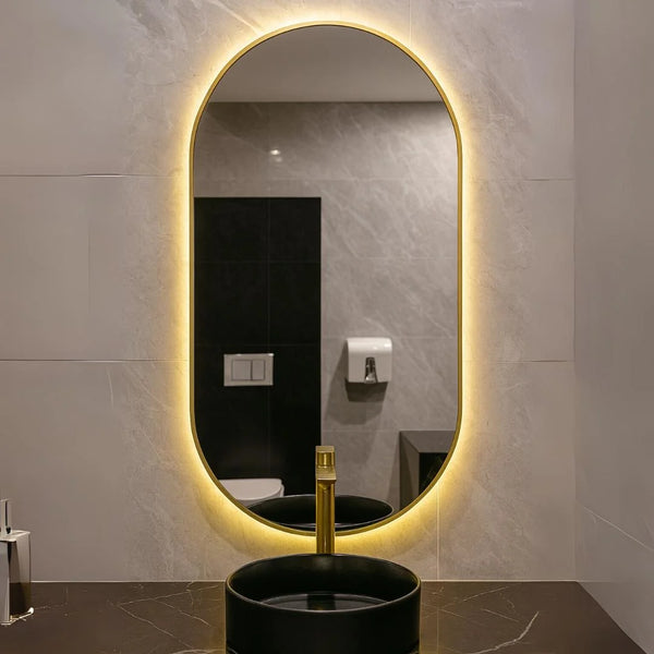 Oval LED Backlit Bathroom Mirror – 60CM