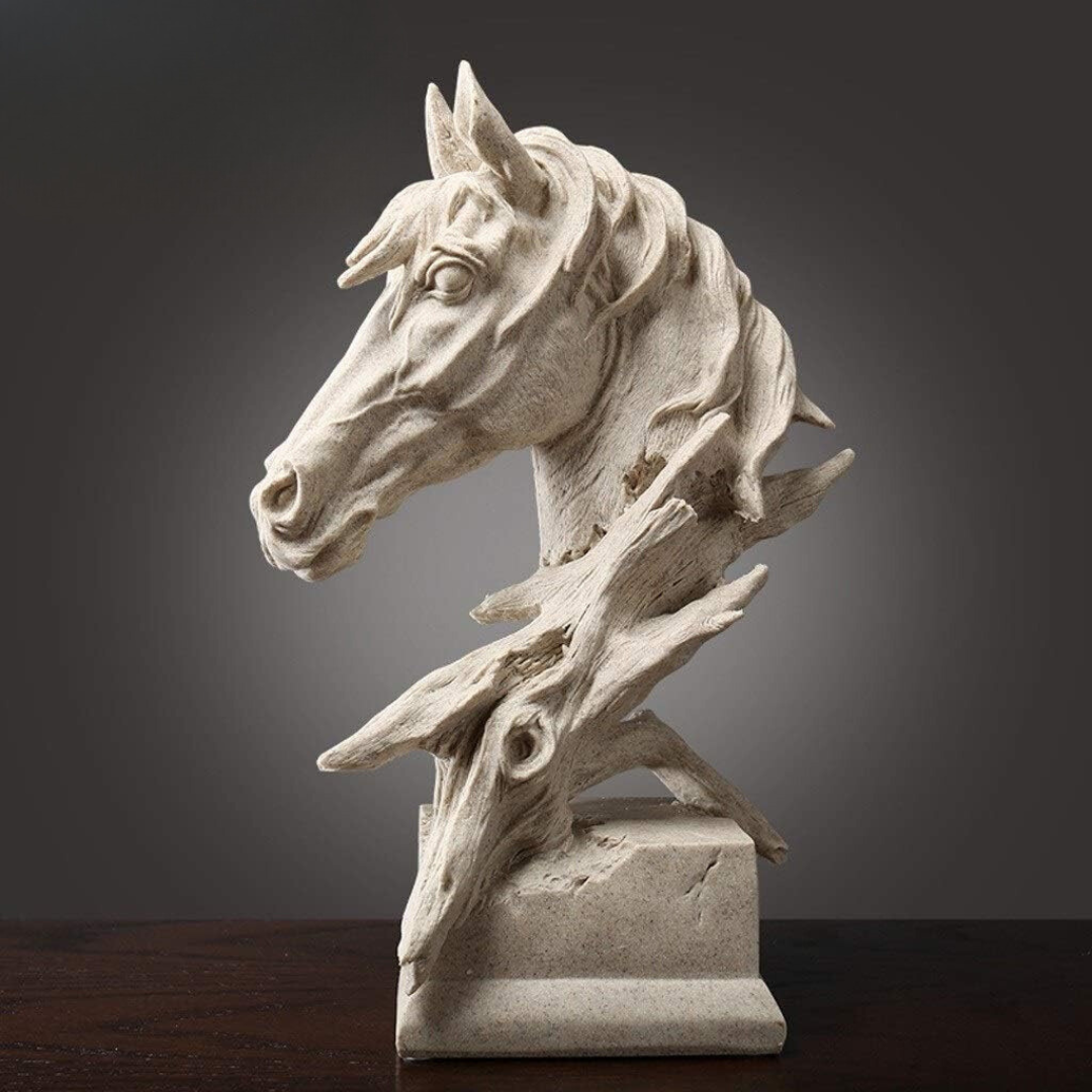 White-resin-horse-head-ornament-34