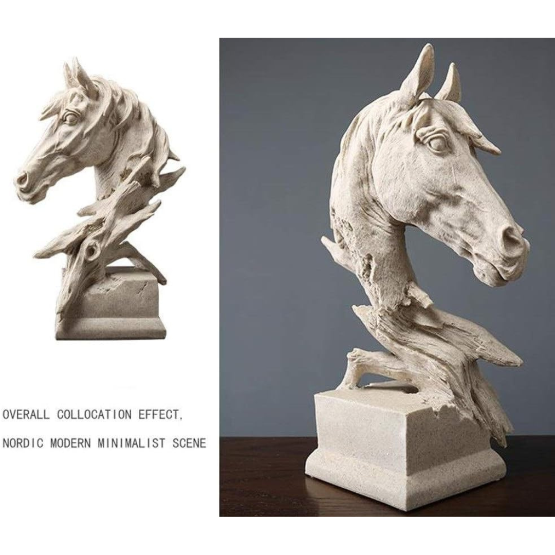 White-resin-horse-head-ornament-5