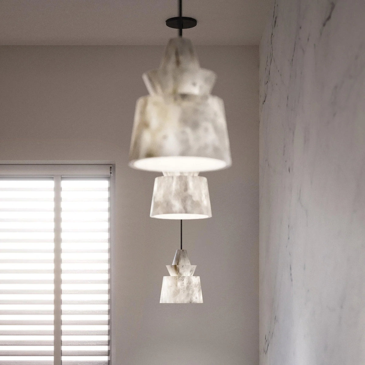 White Alabaster Pendant Light - Pre Order