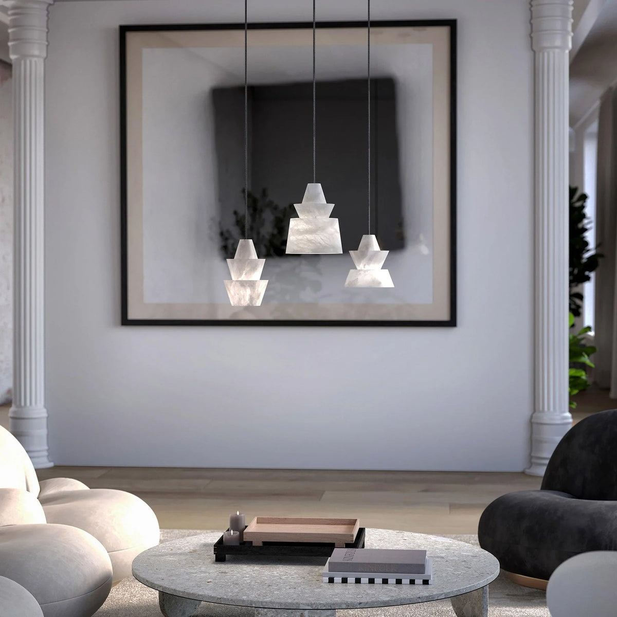 White Alabaster Pendant Light - Pre Order