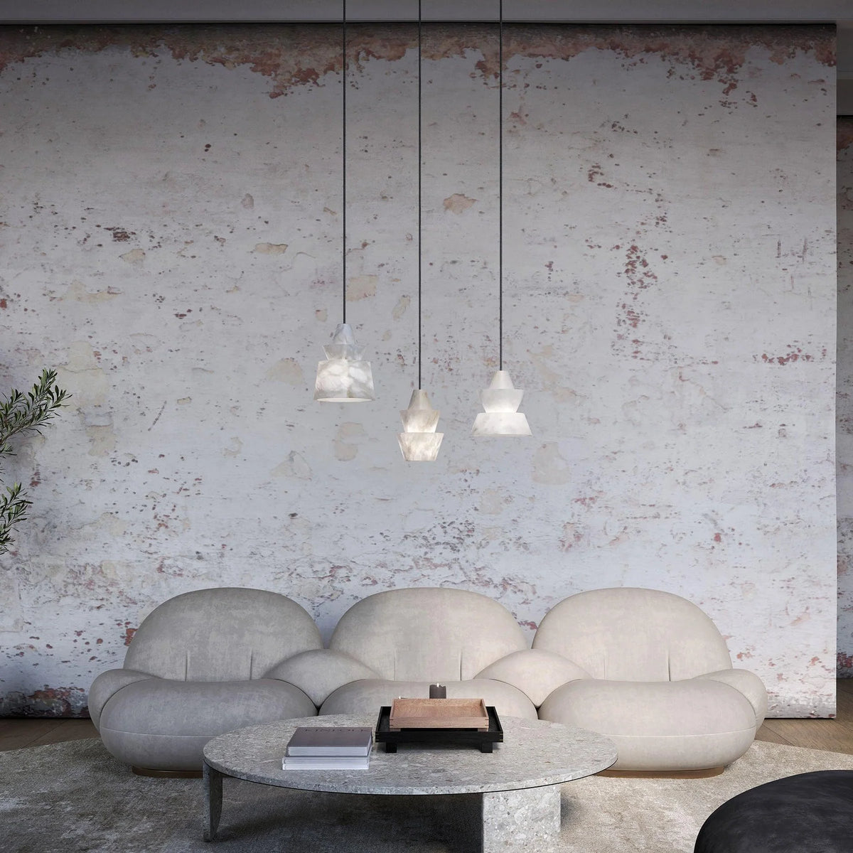 White Alabaster Pendant Light - Pre Order