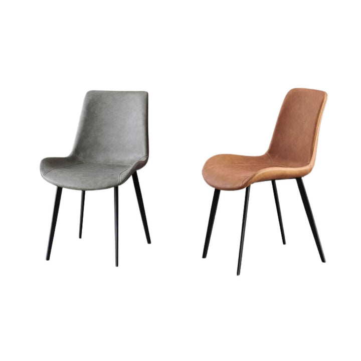 Side view of Y80 Hype Chair in brown & gray upholstery, elegant interior with modern stylish design