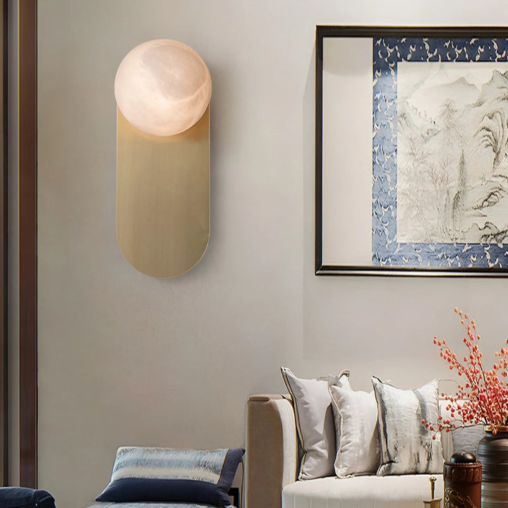 Adrion Alabaster Wall Light living room view modern elegant wall lamp stylish interior lighting