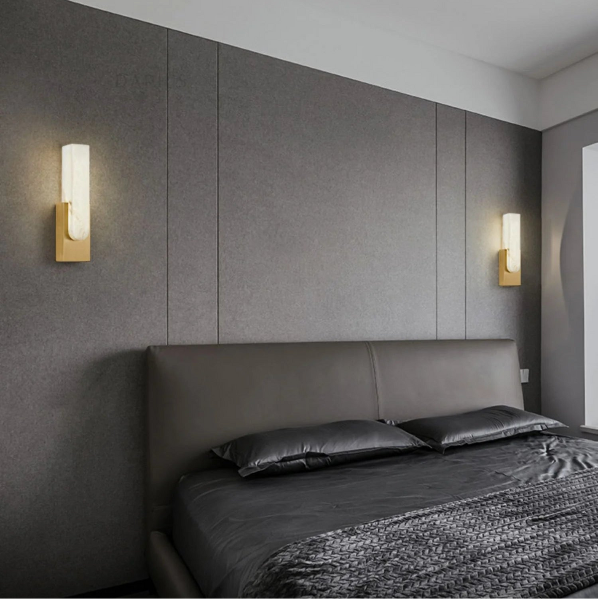 Agatha alabaster wall lamp modern lighting bedroom wall view for stylish interiors
