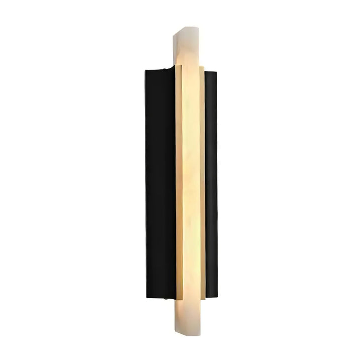 Alabaster Blade wall sconce modern lighting showing a side view for elegant contemporary interiors