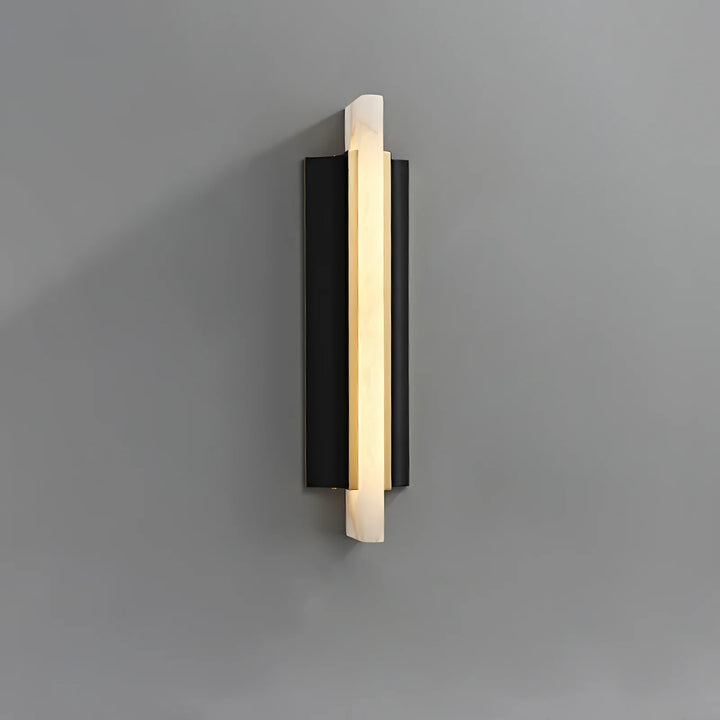 Alabaster Blade wall sconce modern lighting showing a side view for stylish contemporary interiors