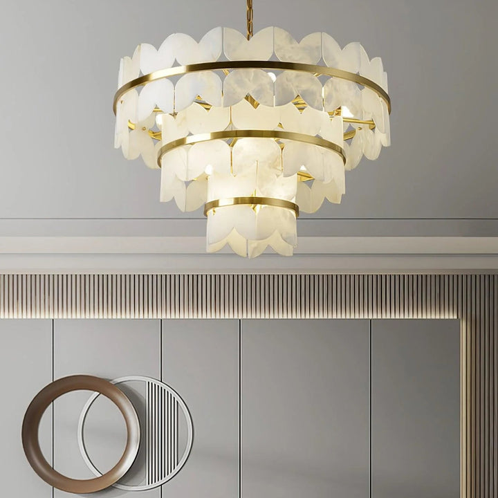 Alabaster Cloudscape chandelier – elegant hanging light fixture with modern design