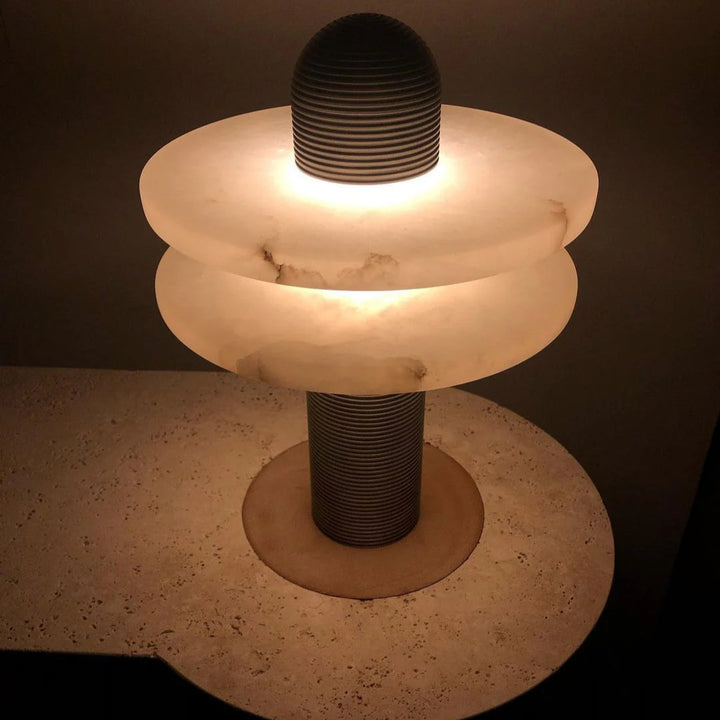 Alabaster Comet Table Lamp 08 modern elegant bedside or desk lamp stylish interior lighting fixture