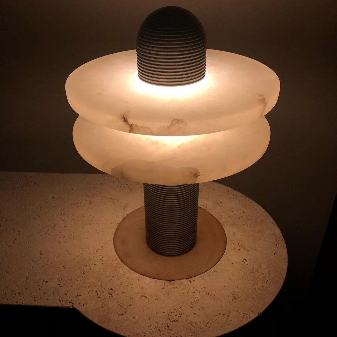 Alabaster Comet Table Lamp 08 modern elegant bedside or desk lamp stylish interior lighting fixture