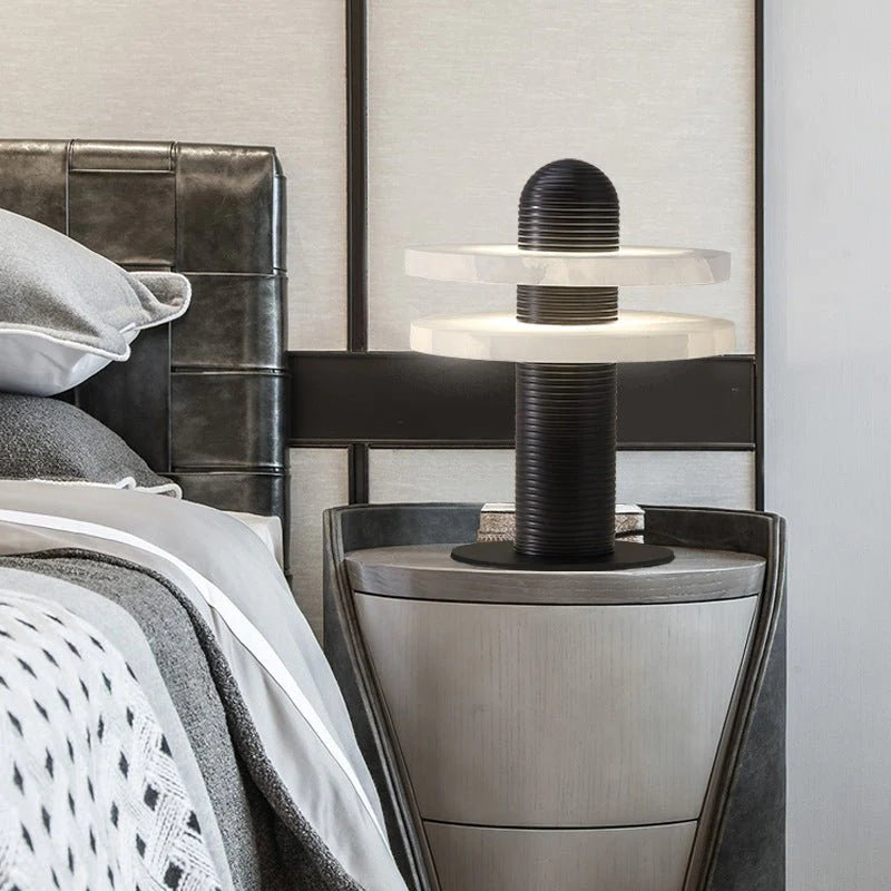 Alabaster Comet Table Lamp bedside view modern elegant lamp for bedroom stylish interior decor