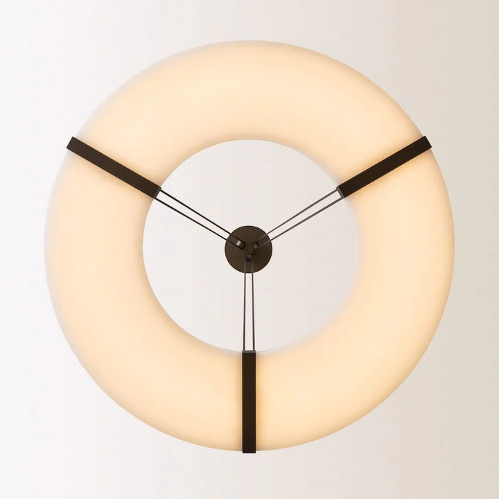 Alabaster Halo luxury pendant light bottom view, highlighting elegant design and modern home lighting