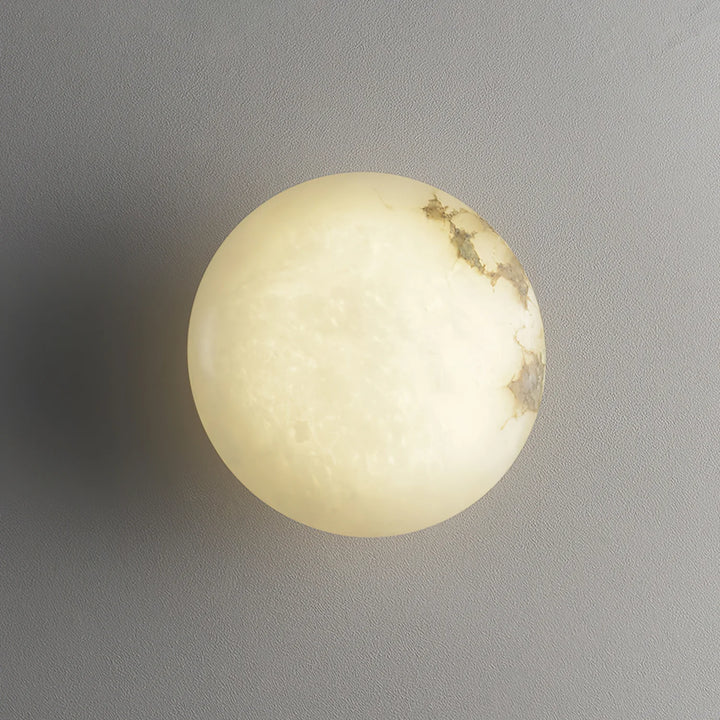 Alabaster luxury oval ceiling lamp front view showcasing elegant design and warm ambient illumination