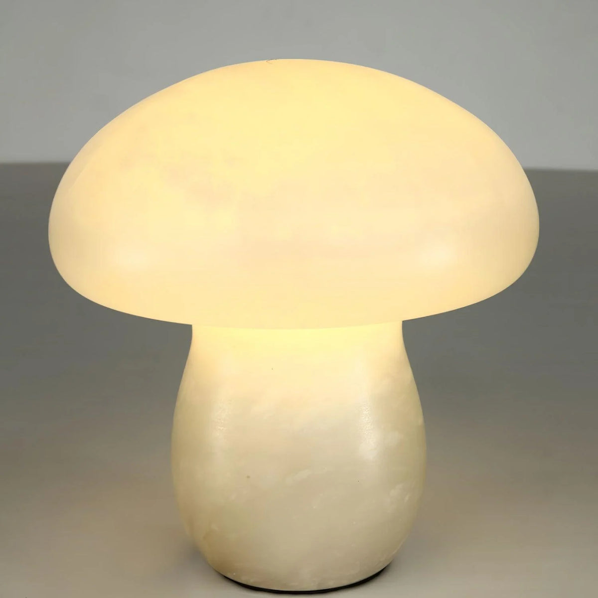 Alabaster Mushroom Table Lamp front view, featuring modern lighting and stylish home décor