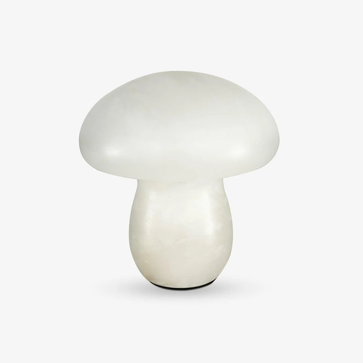 Alabaster Mushroom Table Lamp front view, featuring modern lighting and elegant interior décor