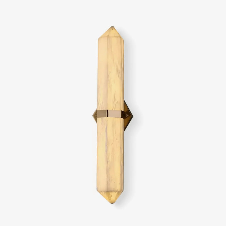 Alabaster Obelisk wall sconce modern lighting with a front view showcasing elegant contemporary design