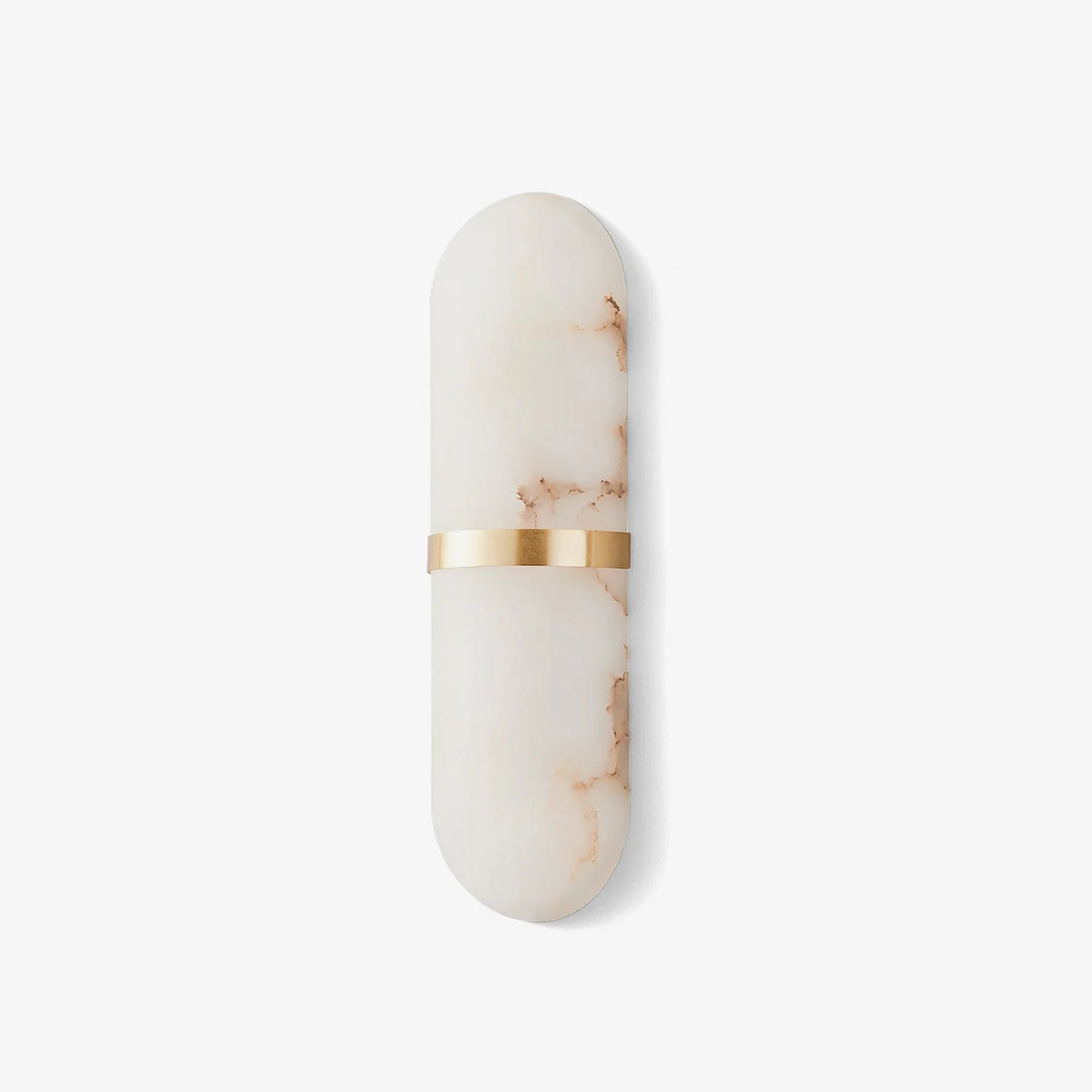 Alabaster Pill Wall Light Lamp Front View Elegant Indoor Lighting Fixture