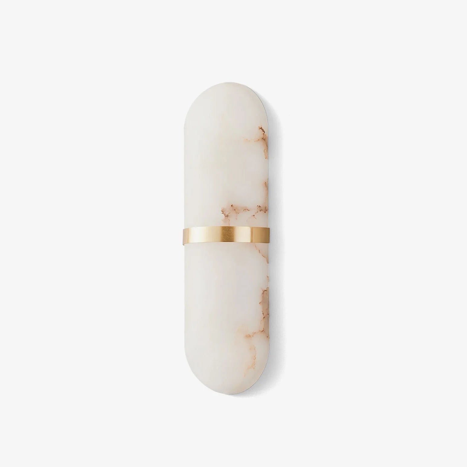 Alabaster Pill Wall Light Lamp Front View Elegant Indoor Lighting Fixture
