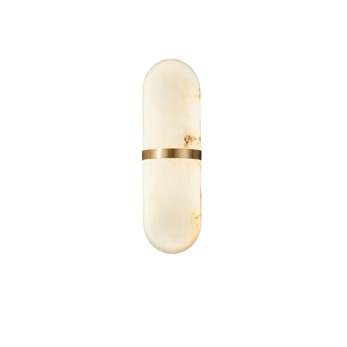 Alabaster Pill Wall Light Lamp Front View Elegant Indoor Wall Lighting
