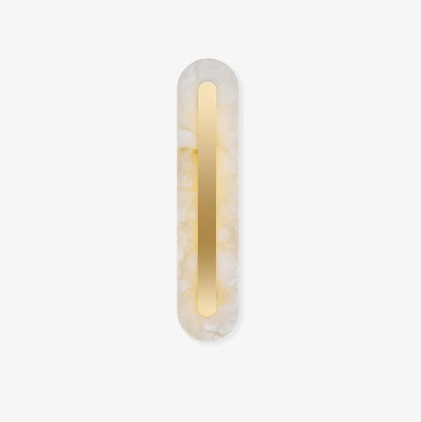 Alabaster rounded marble wall light lamp, modern lighting decor for stylish home interiors
