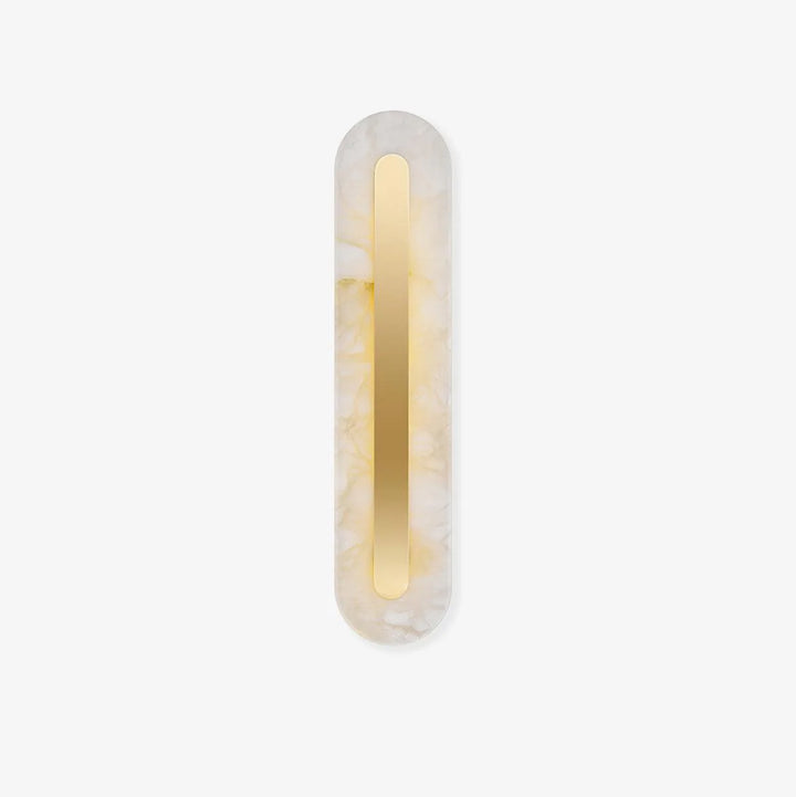 Alabaster rounded marble wall light lamp, modern lighting decor for stylish home interiors