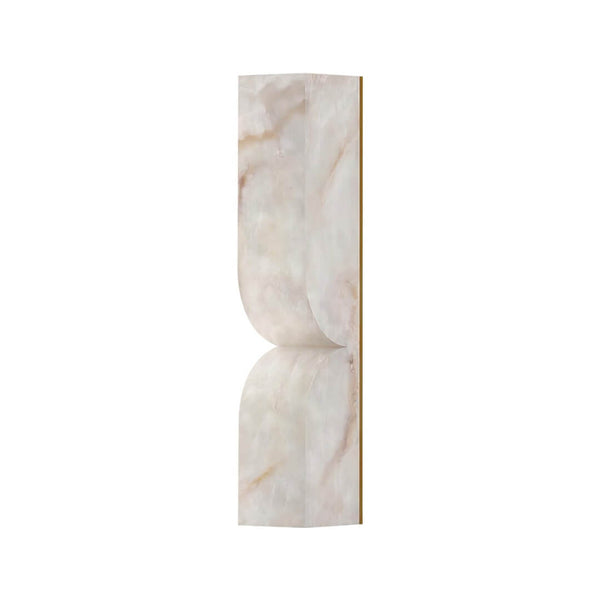 Modern alabaster wall light sconce – elegant natural stone fixture with smooth finish providing warm ambient lighting.
