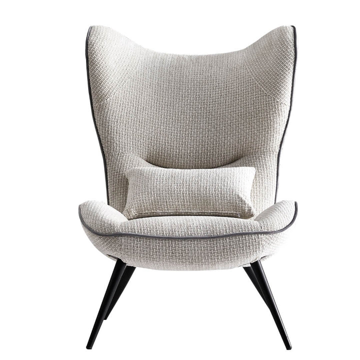 Front view of Altawing custom wingback chair in elegant interior setting – plush fabric and timeless design