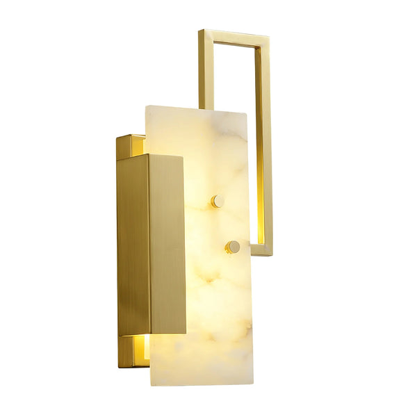 Althea alabaster wall sconce with elegant marble finish, modern decorative lighting for home interiors