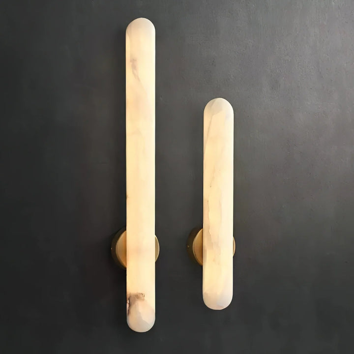 Alunari modern wall sconce light on two sizes, elegant contemporary design for stylish home interiors