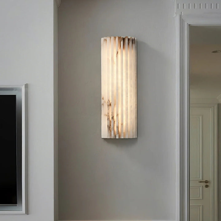 Alvia alabaster marble wall light lamp on living room wall modern elegant home lighting