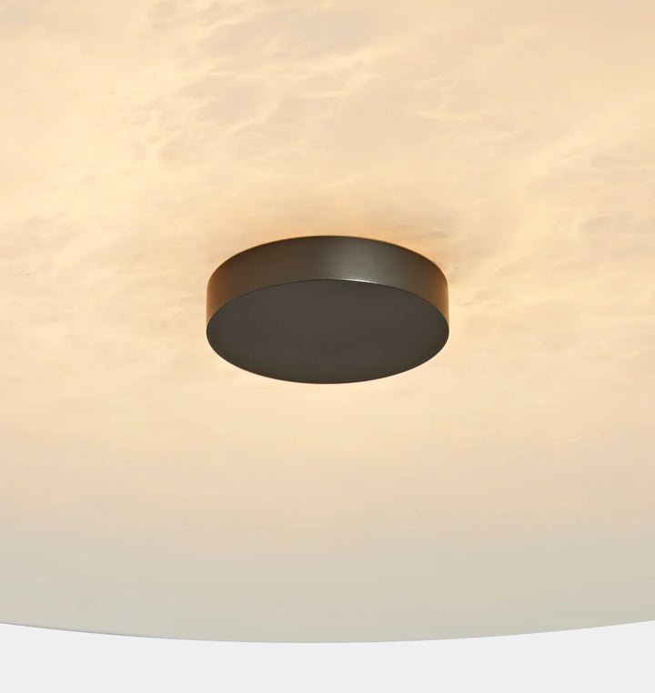 Detail view of Ankeny alabaster ceiling lamp lighting décor for stylish home interiors