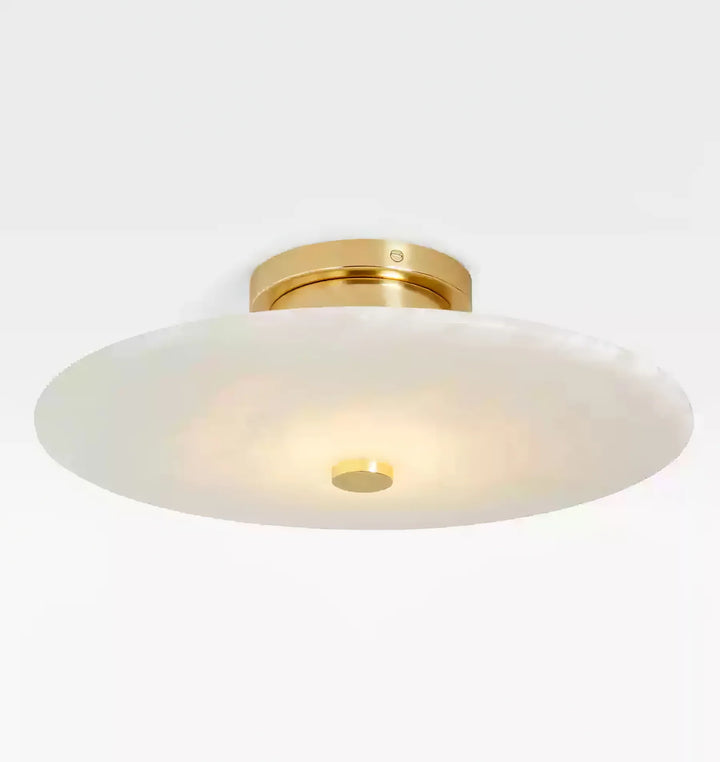 Ankeny alabaster ceiling lamp with golden wall mount view for elegant home interiors