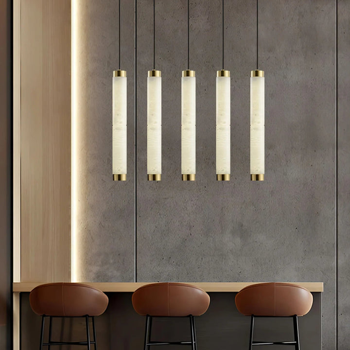 Aria pendant lamp modern lighting with a detailed close-up view highlighting its sleek design