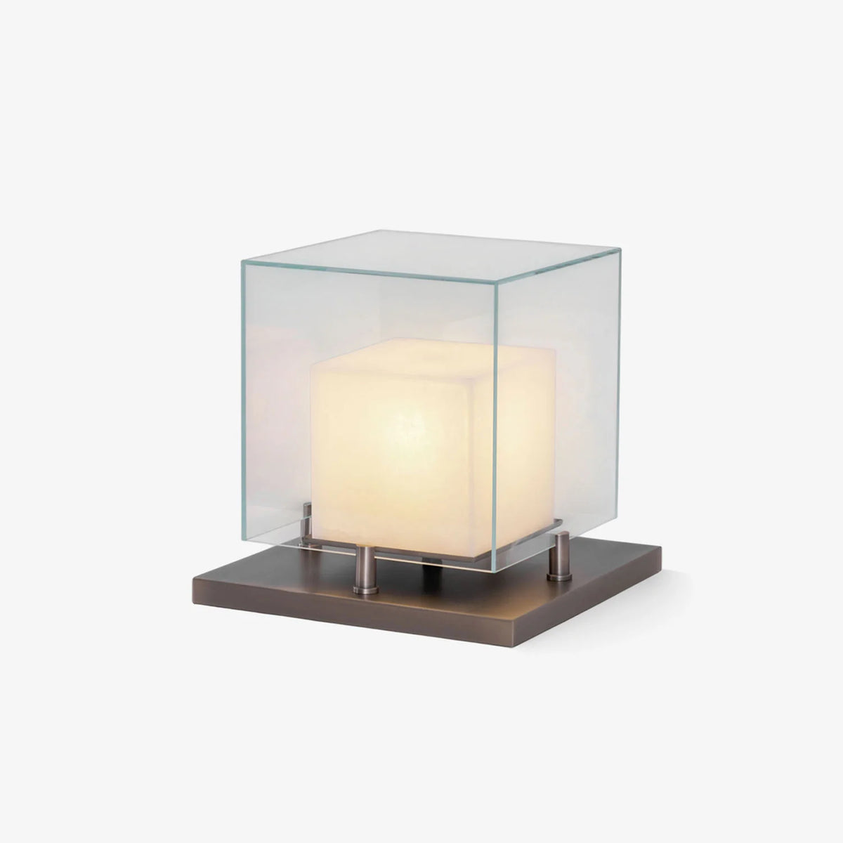 Arqra alabaster table lamp modern lighting, side view highlighting elegant design and contemporary décor